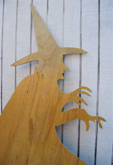 Wood witch cutout